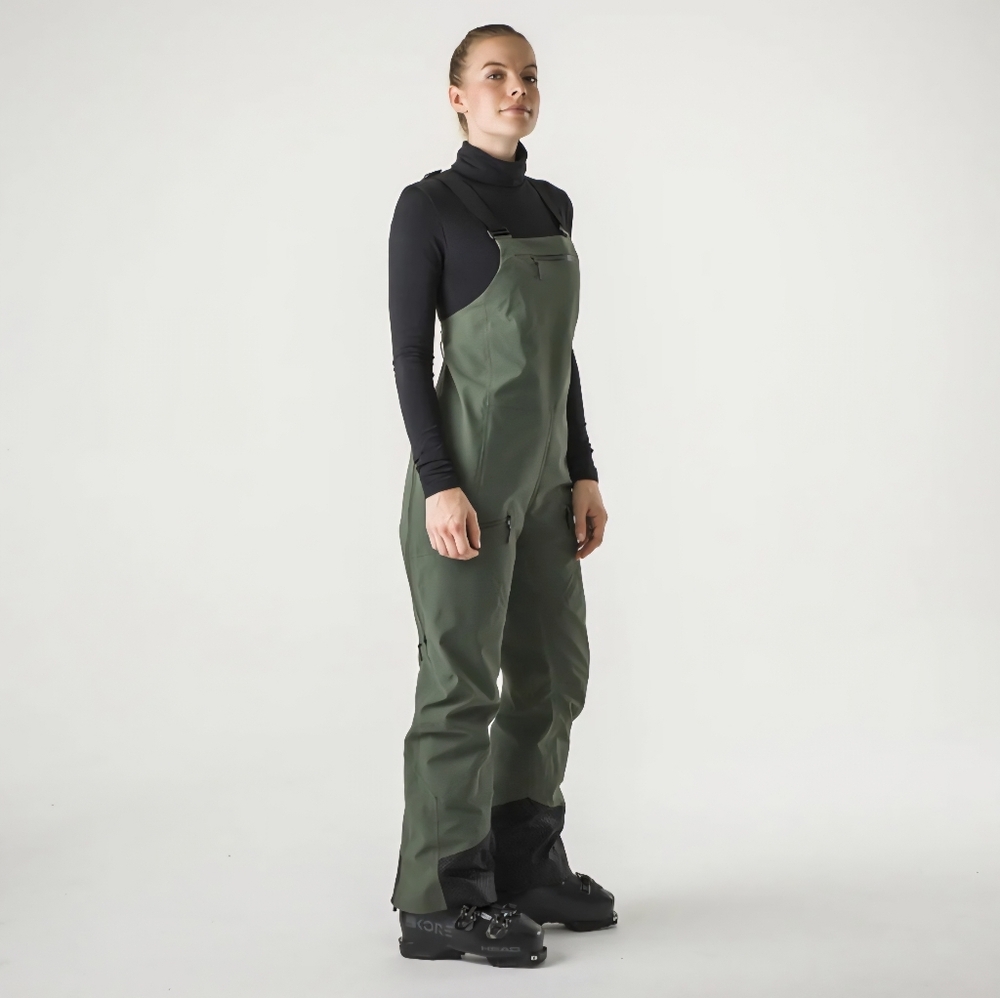 HEAD Kore Bib Pants Women Olive Green/Black Size XS